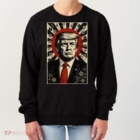 Donald Trump Rising Sun Power Cherry Blossom Propaganda Women's Sweatshirt thumb 0