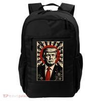 Donald Trump Rising Sun Power Cherry Blossom Propaganda Backpack thumb 0
