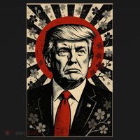 Donald Trump Rising Sun Power Cherry Blossom Propaganda Toddler Hoodie thumb 2