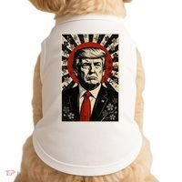 Donald Trump Rising Sun Power Cherry Blossom Propaganda Doggie Tank thumb 0