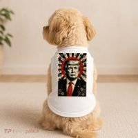 Donald Trump Rising Sun Power Cherry Blossom Propaganda Doggie Tank thumb 2