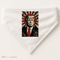 Donald Trump Rising Sun Power Cherry Blossom Propaganda USA-Made Doggie Bandana thumb 0