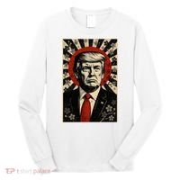 Donald Trump Rising Sun Power Cherry Blossom Propaganda Long Sleeve Shirt thumb 0