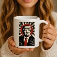 Donald Trump Rising Sun Power Cherry Blossom Propaganda Coffee Mug thumb 3