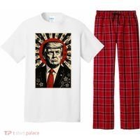 Donald Trump Rising Sun Power Cherry Blossom Propaganda Pajama Set thumb 0