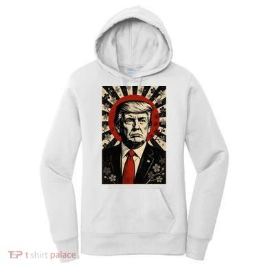 Donald Trump Rising Sun Power Cherry Blossom Propaganda Women's Hoodie