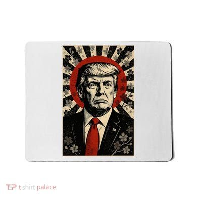 Donald Trump Rising Sun Power Cherry Blossom Propaganda Mousepad