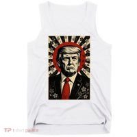 Donald Trump Rising Sun Power Cherry Blossom Propaganda Tank Top thumb 0
