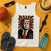 Donald Trump Rising Sun Power Cherry Blossom Propaganda Tank Top thumb 4