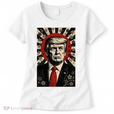 Donald Trump Rising Sun Power Cherry Blossom Propaganda Women's T-Shirt