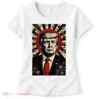 Donald Trump Rising Sun Power Cherry Blossom Propaganda Women's T-Shirt thumb 0