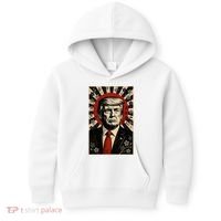 Donald Trump Rising Sun Power Cherry Blossom Propaganda Kids Hoodie thumb 0