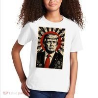 Donald Trump Rising Sun Power Cherry Blossom Propaganda Kids T-Shirt thumb 2
