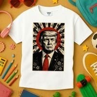 Donald Trump Rising Sun Power Cherry Blossom Propaganda Kids T-Shirt thumb 3