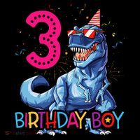 Dinosaur T Rex 3 Year Old 3rd Birthday Backpack thumb 2