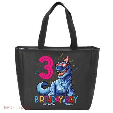Dinosaur T Rex 3 Year Old 3rd Birthday Tote Bag