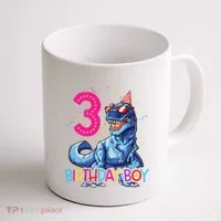 Dinosaur T Rex 3 Year Old 3rd Birthday Coffee Mug thumb 1