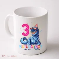 Dinosaur T Rex 3 Year Old 3rd Birthday Coffee Mug thumb 0