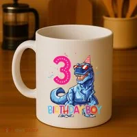 Dinosaur T Rex 3 Year Old 3rd Birthday Coffee Mug thumb 4