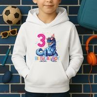 Dinosaur T Rex 3 Year Old 3rd Birthday Kids Hoodie thumb 2