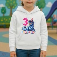 Dinosaur T Rex 3 Year Old 3rd Birthday Kids Hoodie thumb 3