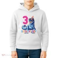 Dinosaur T Rex 3 Year Old 3rd Birthday Kids Hoodie thumb 4