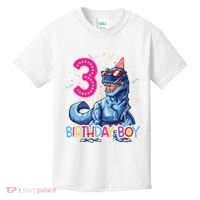 Dinosaur T Rex 3 Year Old 3rd Birthday Kids T-Shirt thumb 0