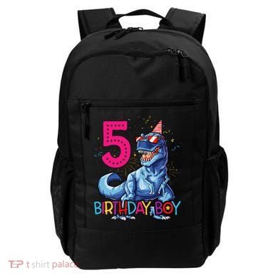 Dinosaur T Rex 5 Year Old 5th Birthday Backpack