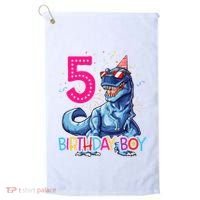 Dinosaur T Rex 5 Year Old 5th Birthday Golf Towel thumb 0