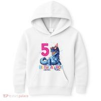 Dinosaur T Rex 5 Year Old 5th Birthday Kids Hoodie thumb 0