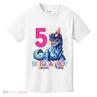 Dinosaur T Rex 5 Year Old 5th Birthday Kids T-Shirt thumb 0