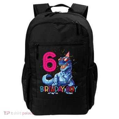 Dinosaur T Rex 6 Year Old 6th Birthday Backpack