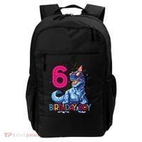 Dinosaur T Rex 6 Year Old 6th Birthday Backpack thumb 0
