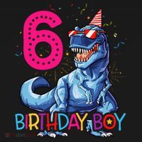 Dinosaur T Rex 6 Year Old 6th Birthday Tote Bag thumb 4