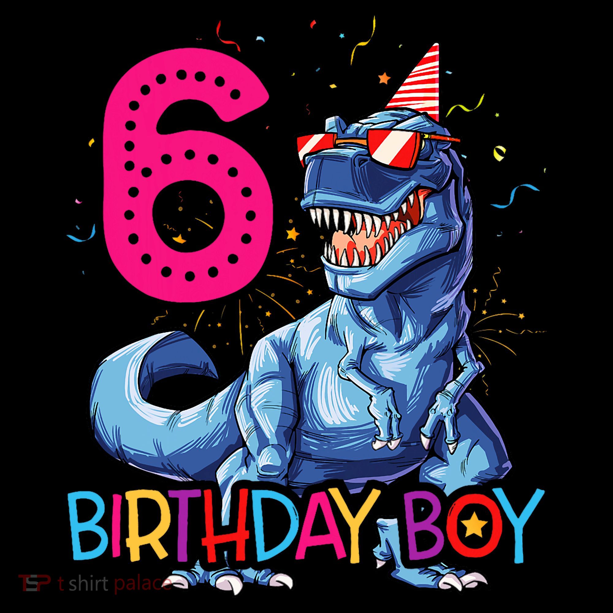 Dinosaur T Rex 6 Year Old 6th Birthday Tote Bag