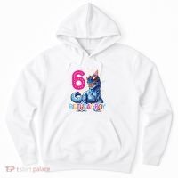 Dinosaur T Rex 6 Year Old 6th Birthday Hoodie thumb 0