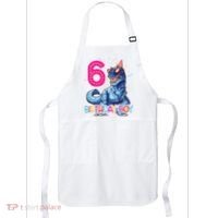 Dinosaur T Rex 6 Year Old 6th Birthday Apron thumb 0