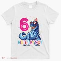 Dinosaur T Rex 6 Year Old 6th Birthday T-Shirt thumb 0