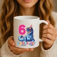 Dinosaur T Rex 6 Year Old 6th Birthday Coffee Mug thumb 3