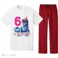 Dinosaur T Rex 6 Year Old 6th Birthday Pajama Set thumb 0
