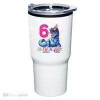 Dinosaur T Rex 6 Year Old 6th Birthday Tumbler thumb 0