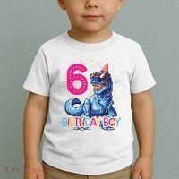 Dinosaur T Rex 6 Year Old 6th Birthday Toddler T-Shirt thumb 2