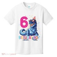 Dinosaur T Rex 6 Year Old 6th Birthday Kids T-Shirt thumb 0