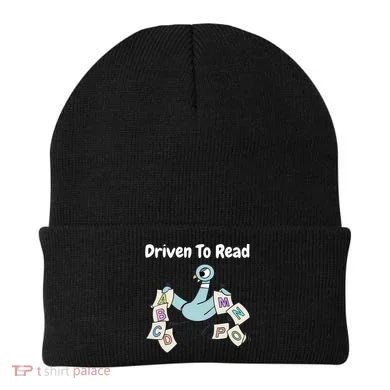 Driven To Read Pigeon Library Reading Books Reader Beanie