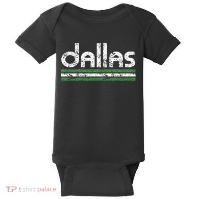 Dallas Texas Retro Weathered Throwback Baby Bodysuit
