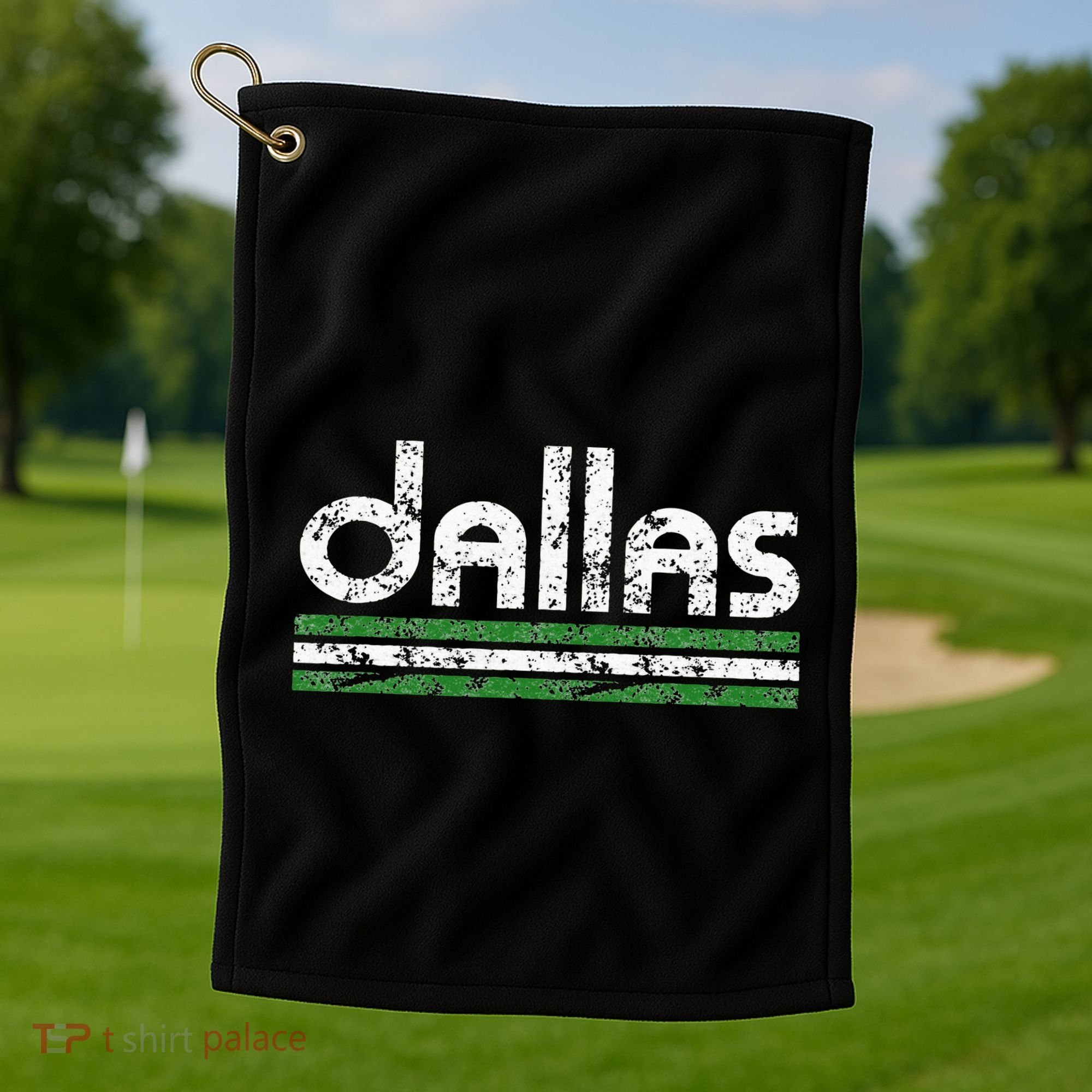 Dallas Texas Retro Weathered Throwback Golf Towel