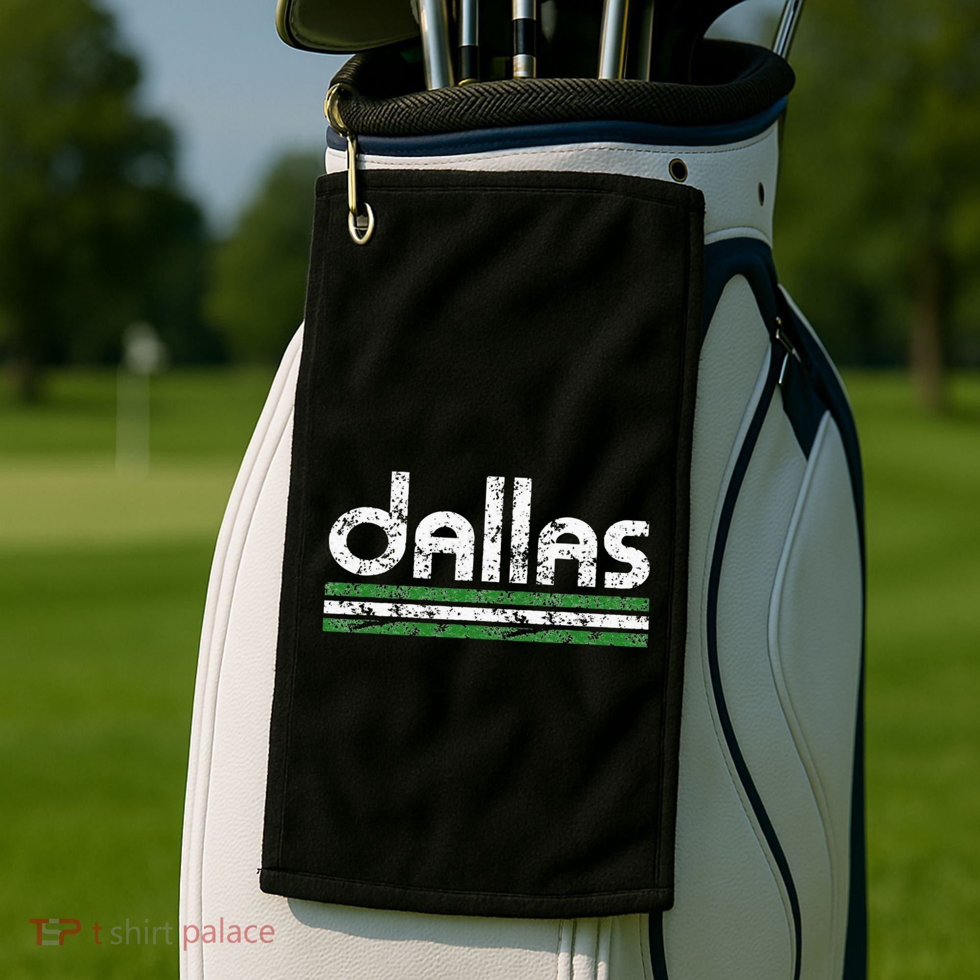 Dallas Texas Retro Weathered Throwback Golf Towel