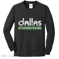 Dallas Texas Retro Weathered Throwback Kids Long Sleeve Shirt thumb 0