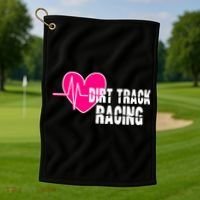 Dirt Track Racing Stock Car Racing Gift Golf Towel thumb 1