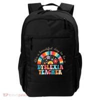 Dyslexia Teacher Retro Dyslexia SPED Therapist Rainbow Backpack thumb 0